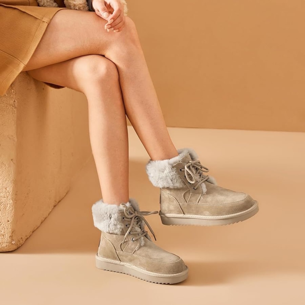 Cute light brown fluffy booties😍🤎🍂